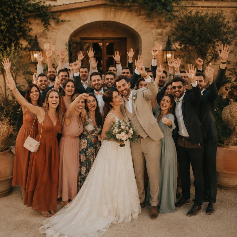Every guest celebrating together